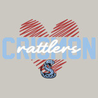 Lightweight French Terry Rattlers Love Scribble Heart Hoodie Design
