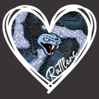 Ladies Rattlers Snakeskin Heart Flowy Crop Top Design