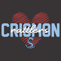 Ladies Rattlers Love Scribble Heart Racerback Tank Design