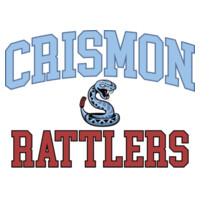 Ladies Crismon Rattlers Two-Tone Flowy Crop Top Design