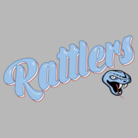 Ladies Rattlers Bubble Letter Flowy Crop Top Design
