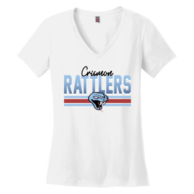 Ladies Crismon Rattlers Underline V-Neck Tee Thumbnail