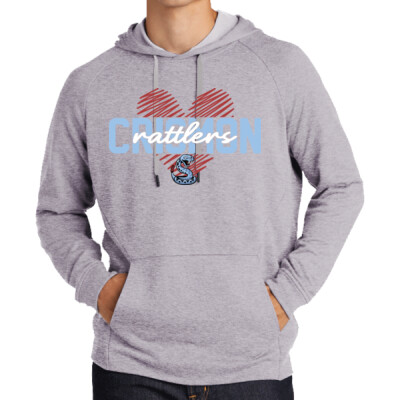 Lightweight French Terry Rattlers Love Scribble Heart Hoodie Thumbnail
