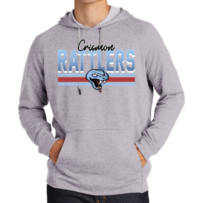 Lightweight French Terry Crismon Rattlers Underline Hoodie Thumbnail