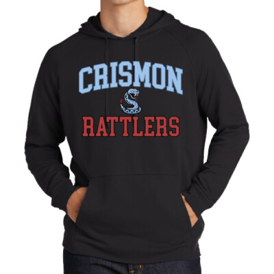 Lightweight French Terry Crismon Rattlers Two-Tone Hoodie Thumbnail