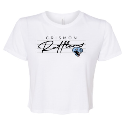 Ladies Rattlers Cursive Flowy Crop Top Thumbnail