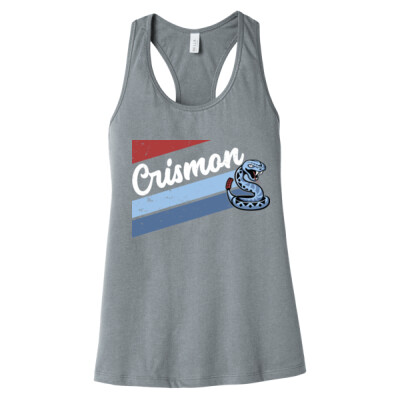 Ladies Crismon Angled Colorblock Racerback Tank Thumbnail