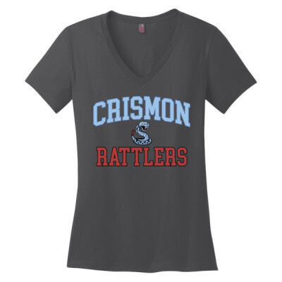 Ladies Crismon Rattlers Two-Tone V-Neck Tee Thumbnail