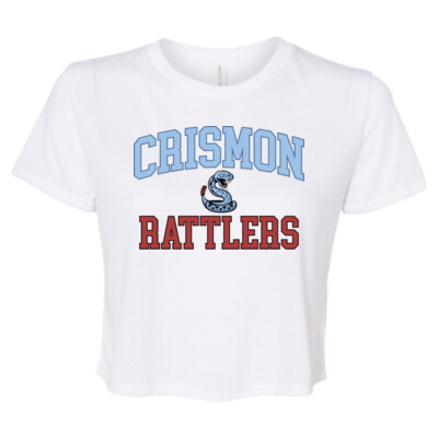 Ladies Crismon Rattlers Two-Tone Flowy Crop Top Thumbnail