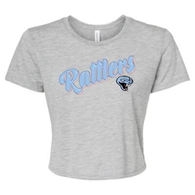 Ladies Rattlers Bubble Letter Flowy Crop Top Thumbnail