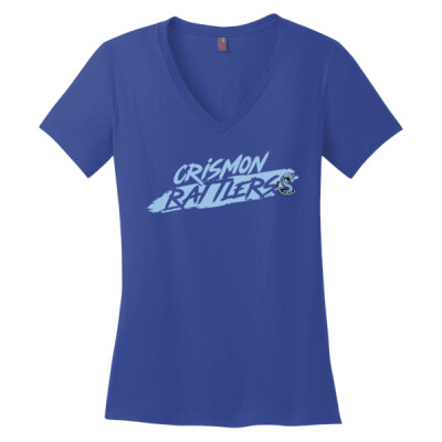 Ladies Brushed Crismon Rattlers V-Neck Tee Thumbnail