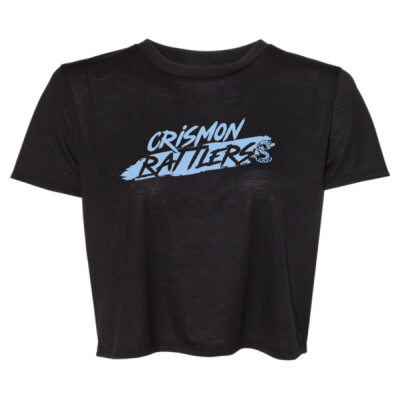 Ladies Brushed Crismon Rattlers Flowy Crop Top Thumbnail