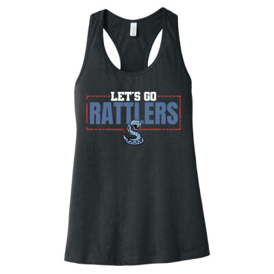 Ladies Let's Go Rattlers Racerback Tank Thumbnail