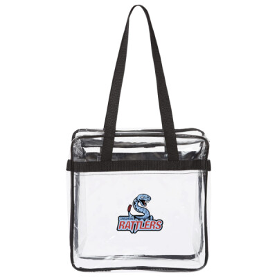 Clear Tote w/zipper top - Rattlers printed decal Thumbnail
